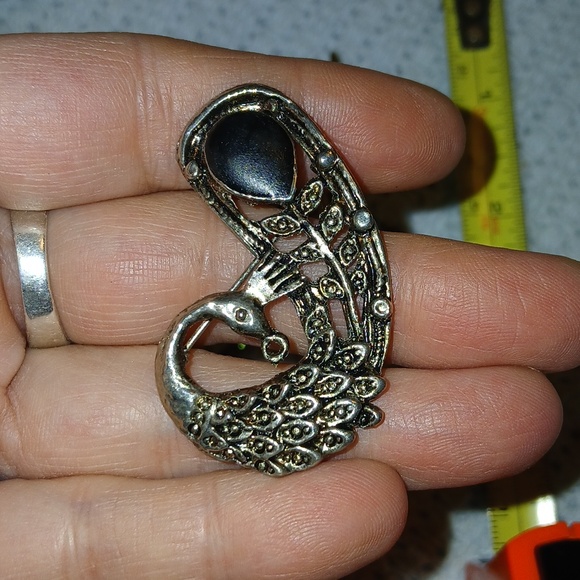 Gold and Silver Bird Brooch/ Pendant Set - Picture 9 of 9